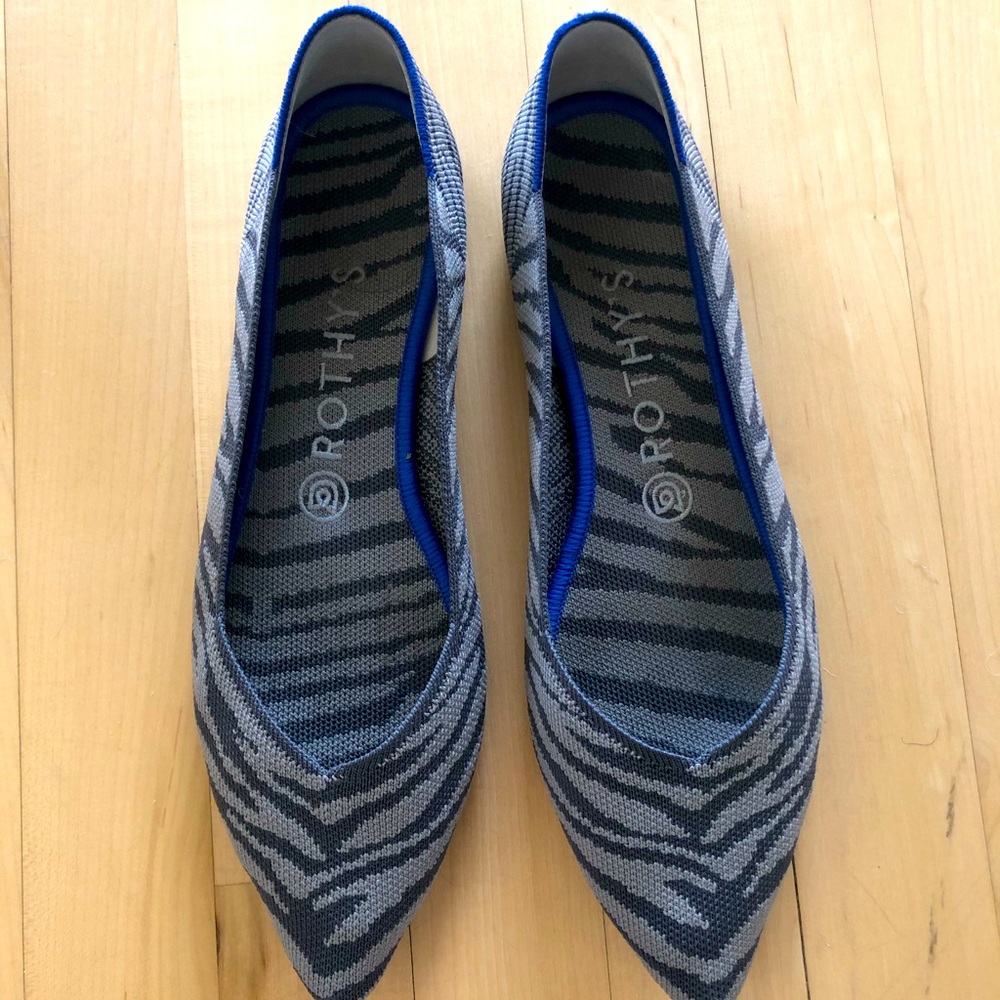 Rothy’s Zebra Pointed Flats